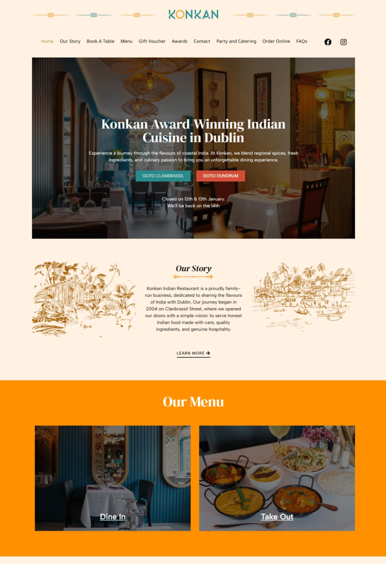 restaurant Website