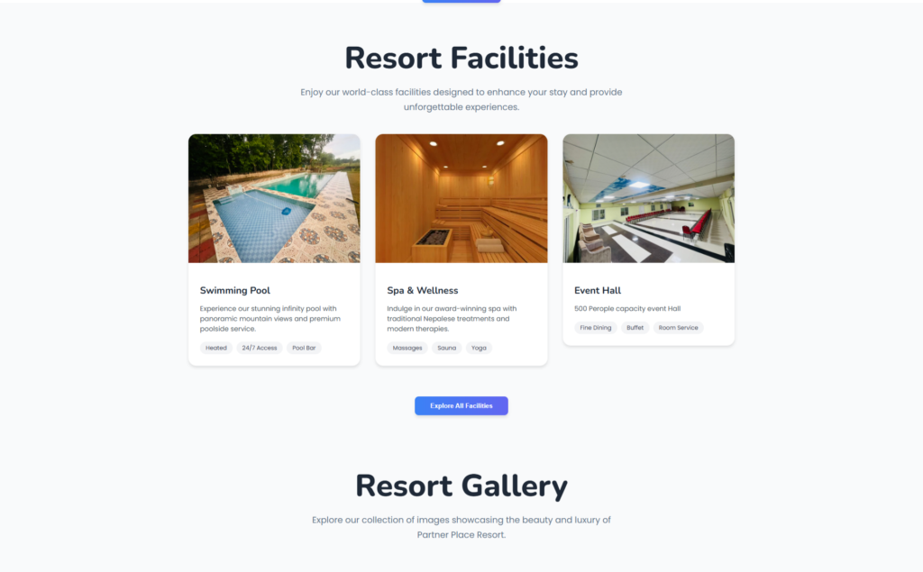 Partner Place Resort facilities